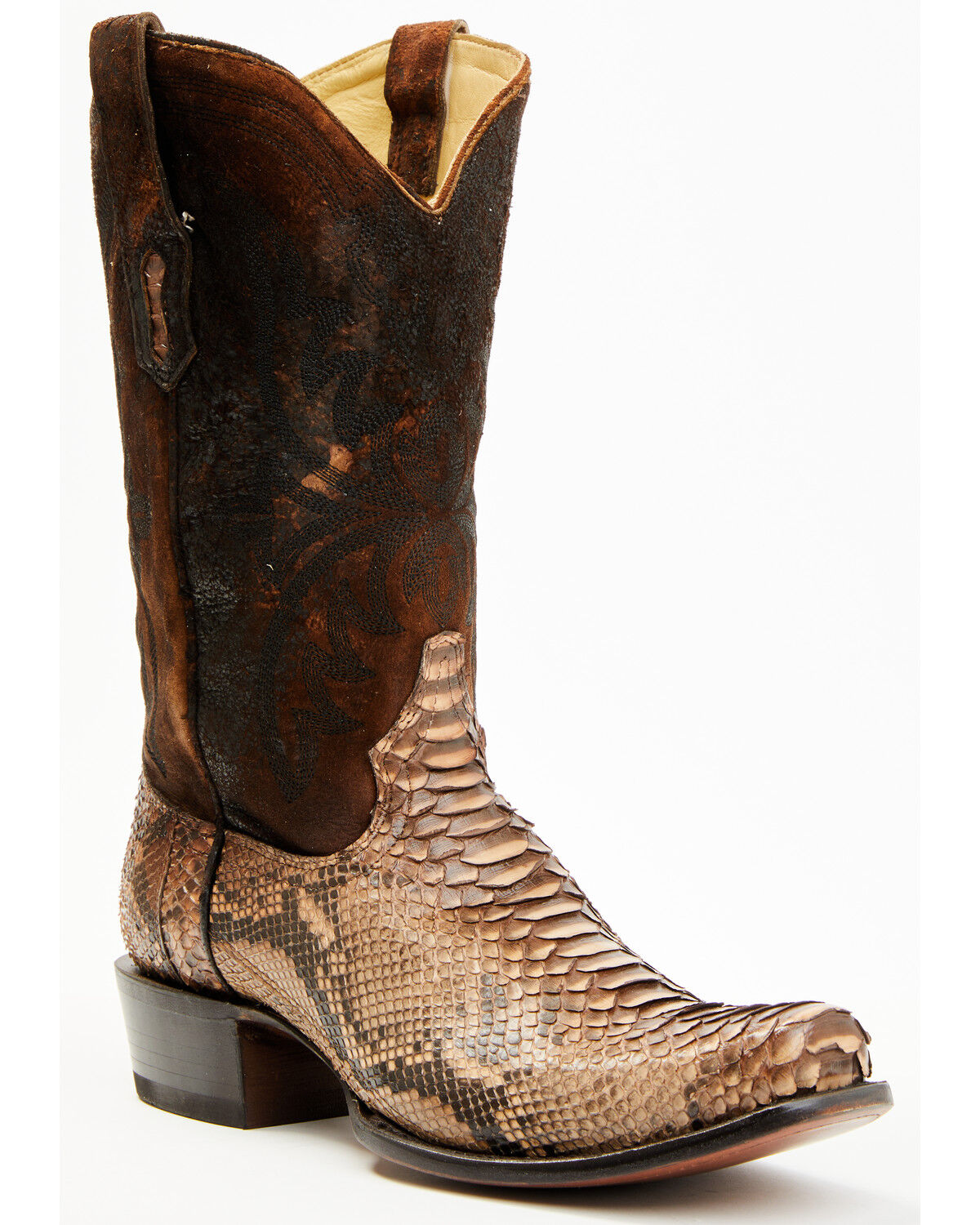 Image #1 - Corral Men's Exotic Python Western Boots - Square Toe, Brown, hi-res