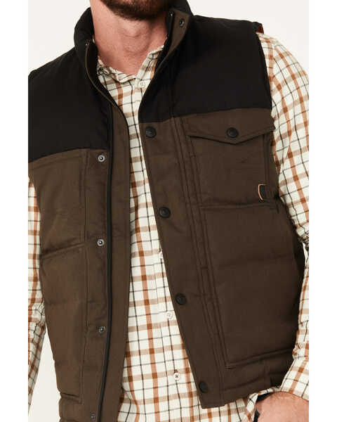 Image #3 - Brothers and Sons Men's Utility Puffer Vest, Dark Brown, hi-res