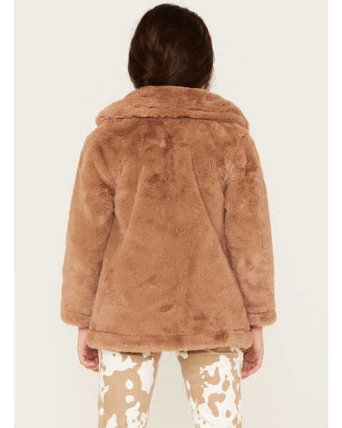 Image #4 - Urban Republic Little Girls' Faux Fur Long Coat , Cream, hi-res
