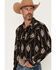 Image #2 - Ariat Men's Retro Holbert Southwestern Corduroy Long Sleeve Snap Western Shirt, Black, hi-res