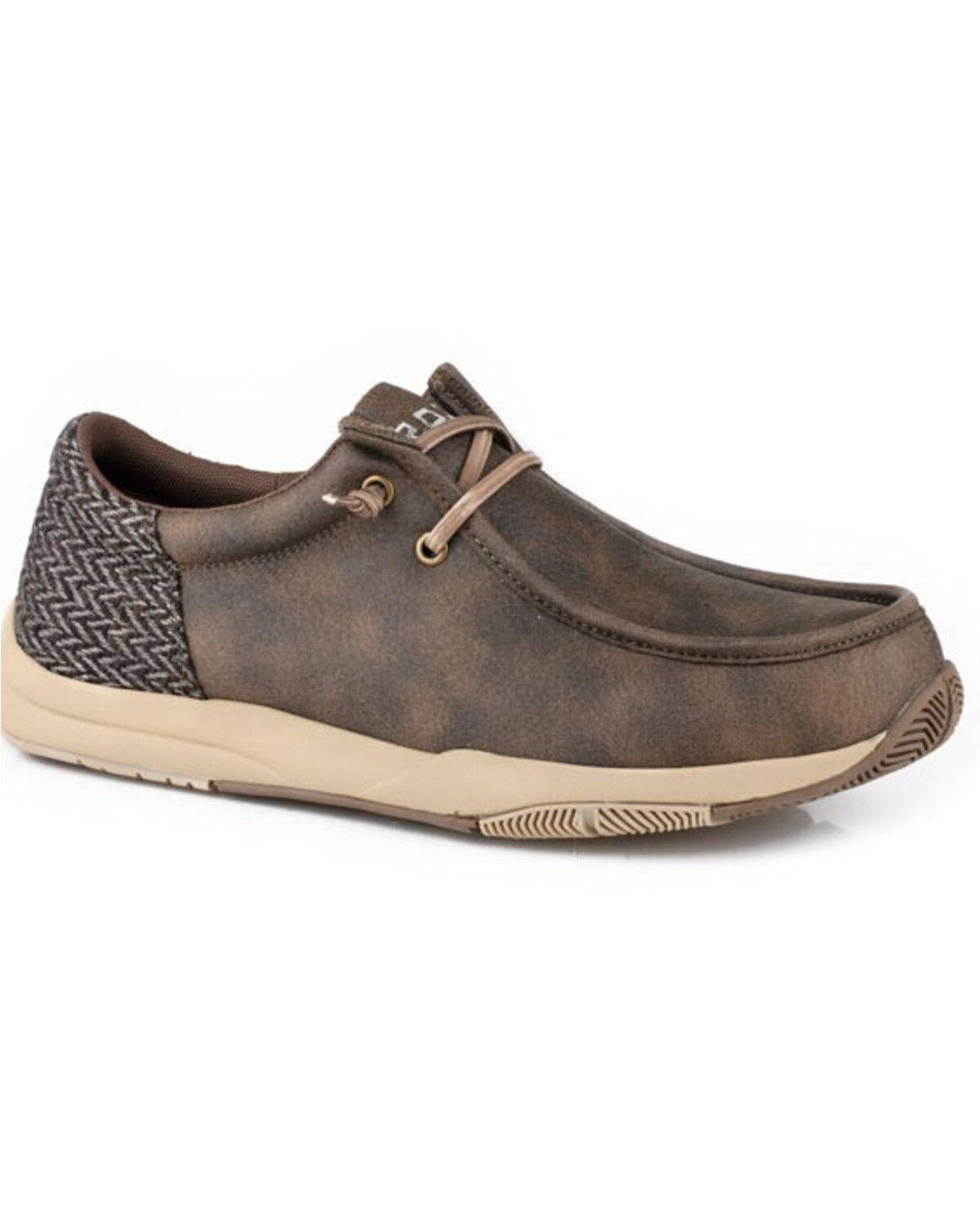 Image #1 - Roper Men's Clearcut Low Casual Shoes - Moc Toe, Brown, hi-res