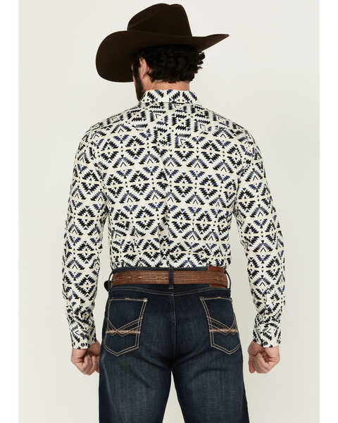 Image #4 - Cody James Men's Down Yonder Southwestern Print Long Sleeve Pearl Snap Western Shirt , Ivory, hi-res