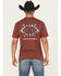 Image #1 - Hooey Men's El Dorado Short Sleeve Graphic T-Shirt, Burgundy, hi-res