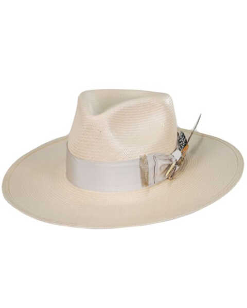 Stetson Men's Atacama Silver Belly Pinch Front Straw Western Hat , Silver Belly, hi-res
