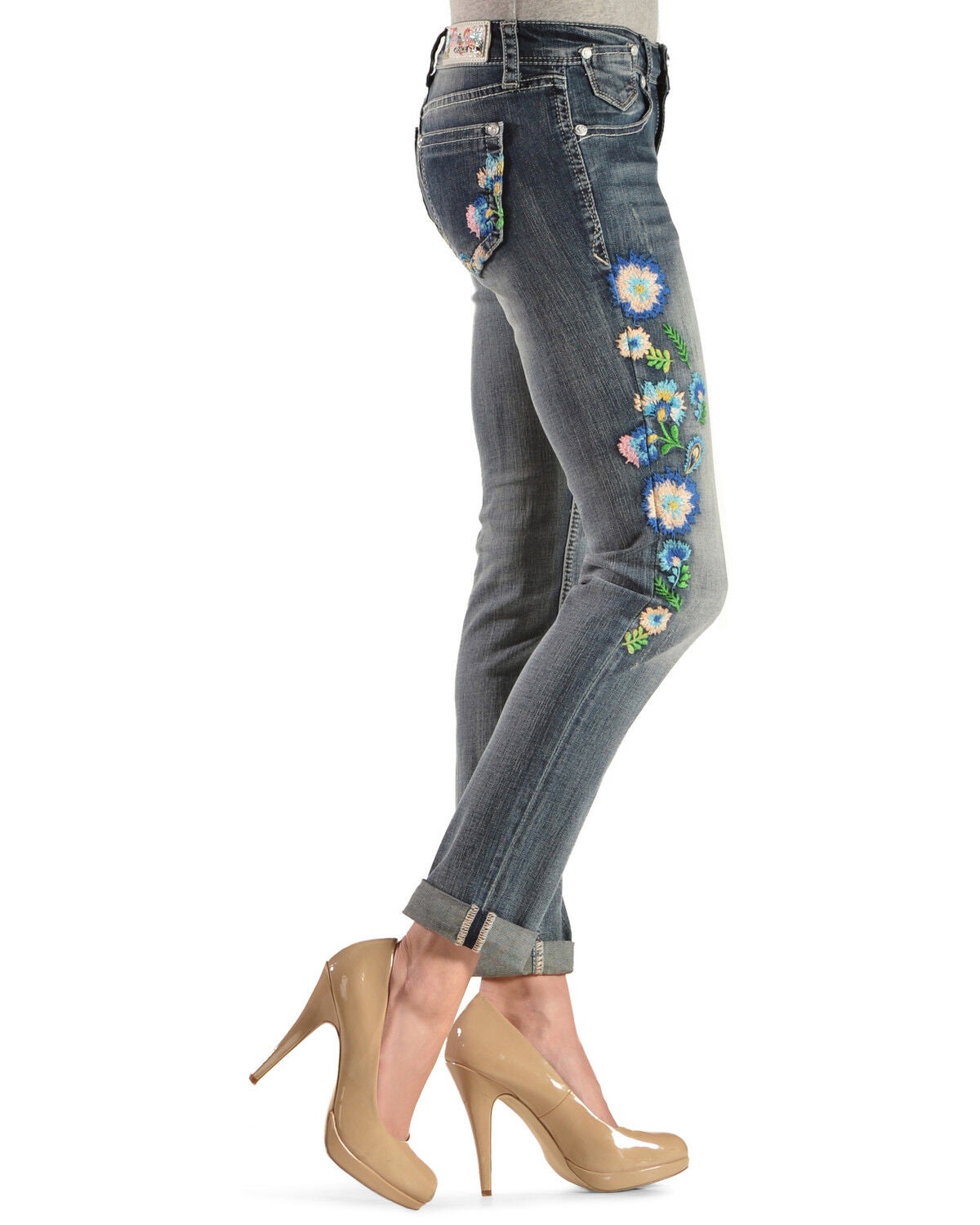 Floral Embroidered Skinny Jeans | Sheplers