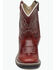 Image #4 - Old West Toddler Girls' Western Boots - Broad Square Toe, Red, hi-res