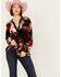 Image #1 - Johnny Was Women's Rose Floral Velvet Long Sleeve Shirt, Multi, hi-res