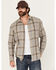 Image #1 - Brothers and Sons Men's Johnson Plaid Print Long Sleeve Button-Down Western Shirt, Medium Grey, hi-res