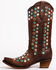 Image #2 - Corral Women's Brown Studded Embroidered Western Boots - Snip Toe, , hi-res