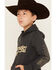 Image #2 - Wrangler Boys' Logo Hooded Sweatshirt, Black, hi-res