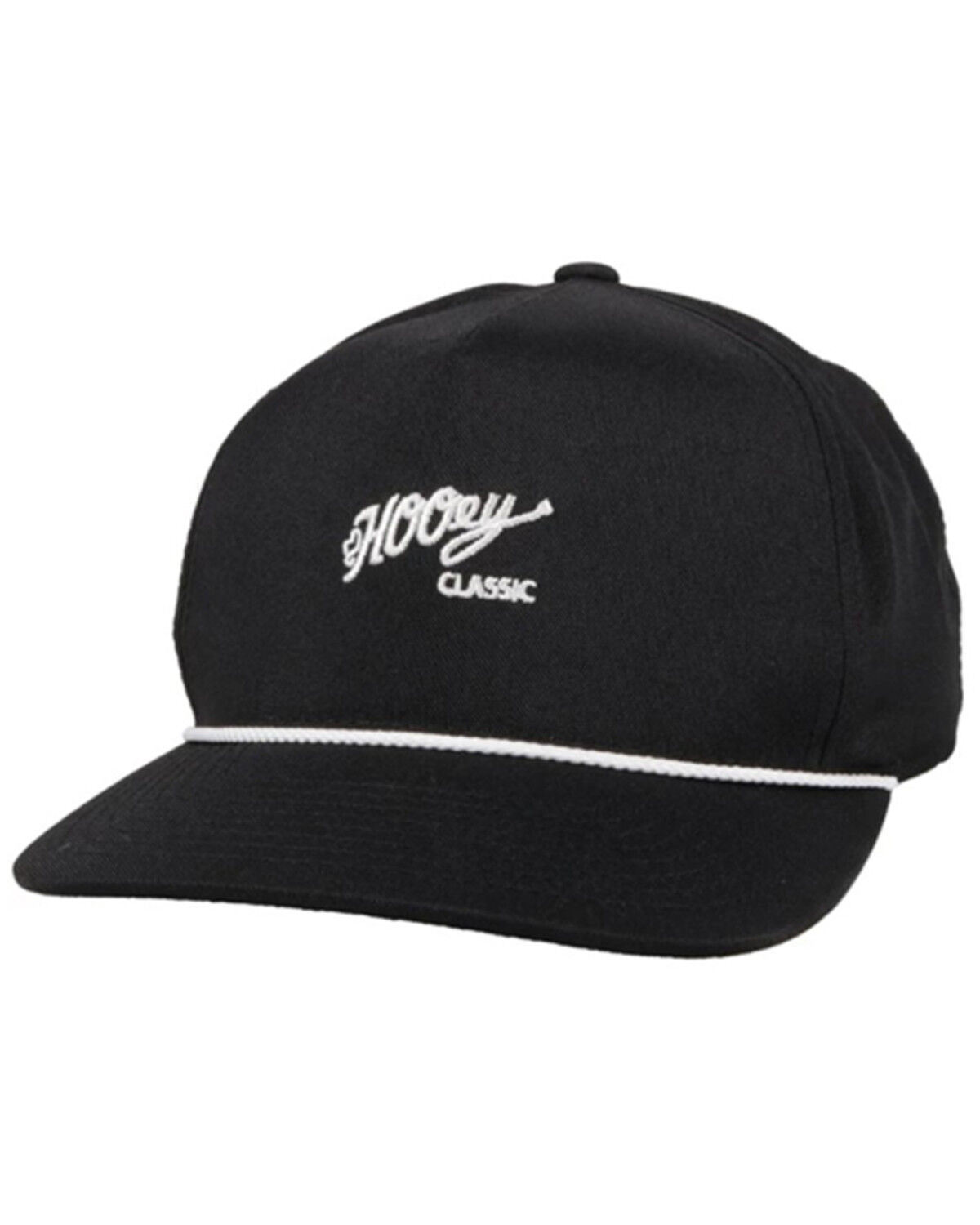 Image #1 - Hooey Men's Solid Classic Logo Embroidered Trucker Cap, Black, hi-res