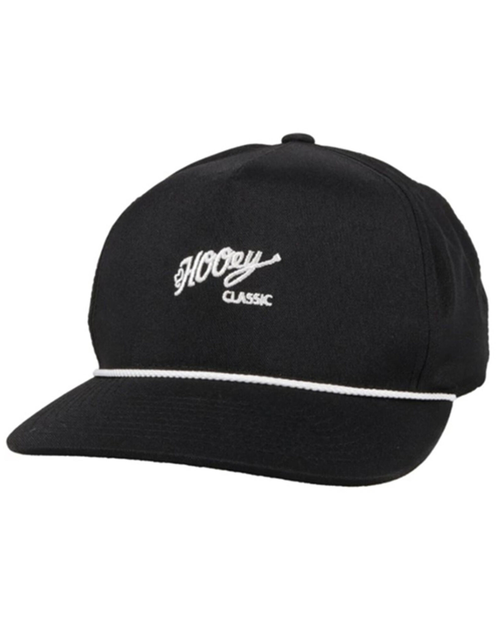 Image #1 - Hooey Men's Solid Classic Logo Embroidered Trucker Cap, Black, hi-res