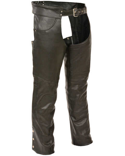 Image #1 - Milwaukee Leather Men's Classic Chap With Jean Pockets - 3X Tall, Black, hi-res