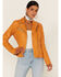 Mauritius Leather Women's Sofia Moto Leather Jacket , Orange, hi-res