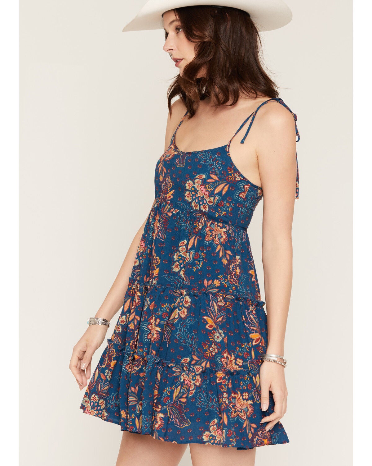 Image #2 - Shyanne Women's Leon Floral Print Mini Dress, Navy, hi-res