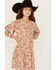 Image #3 - Hayden LA Girls' Floral Drop Waist Dress, Rust Copper, hi-res