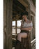 Image #1 - Jolt Women's Lace Trim Button-Down Shirt, Ivory, hi-res