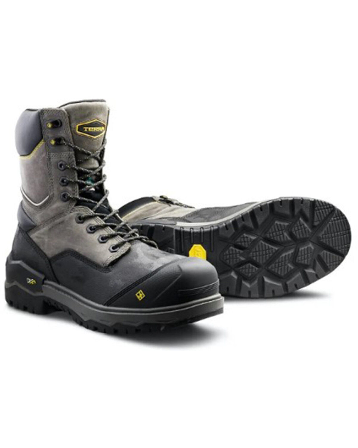Image #1 - Kodiak Men's Gantry 8" Lace-Up Waterproof Work Boots - Composite Toe, Grey, hi-res