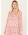 Image #2 - Free People Women's See It Through Floral Long Sleeve Maxi Dress, Pink, hi-res
