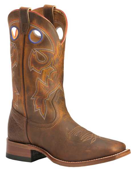 Boulet Men's Stockman Western Boots - Wide Square Toe, Tan, hi-res
