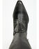 Image #6 - Italian Cowboy Women's Bolt Overlay Tall Western Boots - Snip Toe , Dark Grey, hi-res