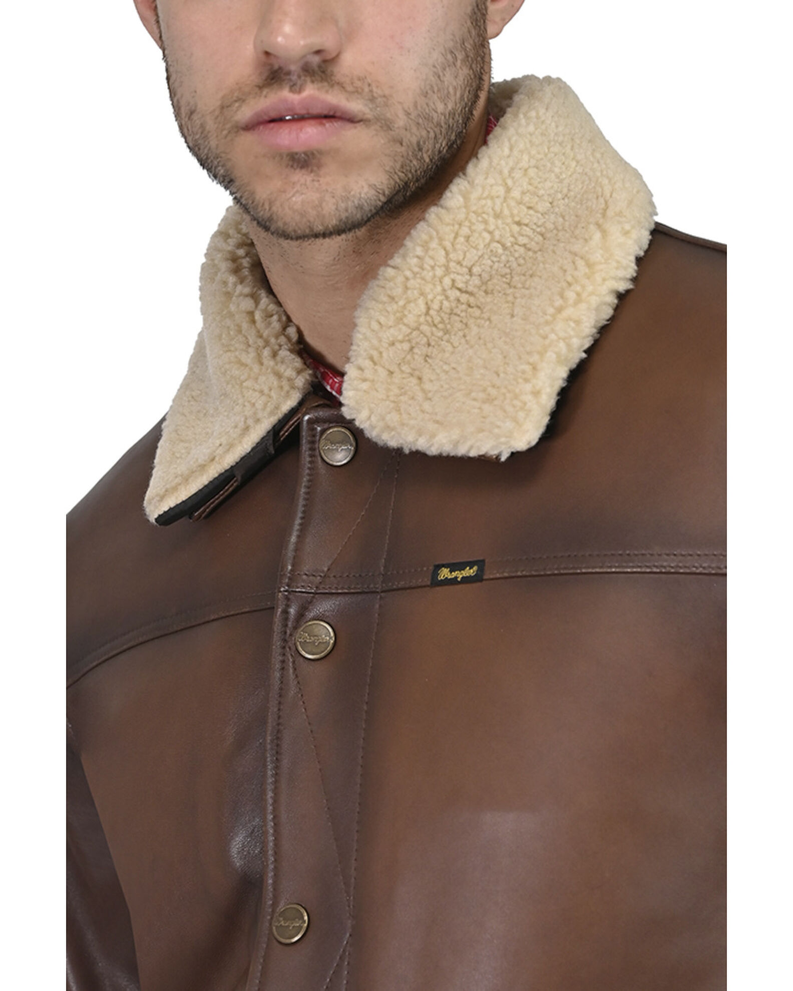 Wrangler sheepskin jacket on sale