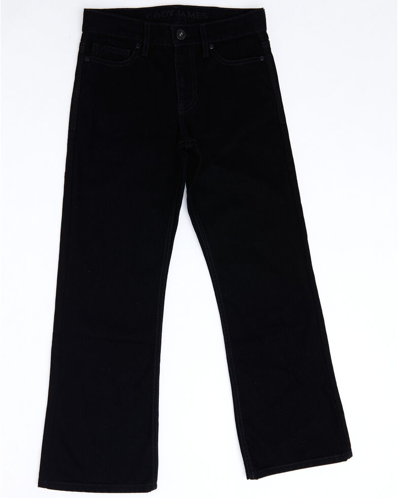 Cody James Boys' 8-20 Night Rider Rigid Relaxed Bootcut Jeans , Black, hi-res