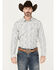 Image #1 - Cody James Men's Dagget Paisley Print Long Sleeve Snap Western Shirt, White, hi-res