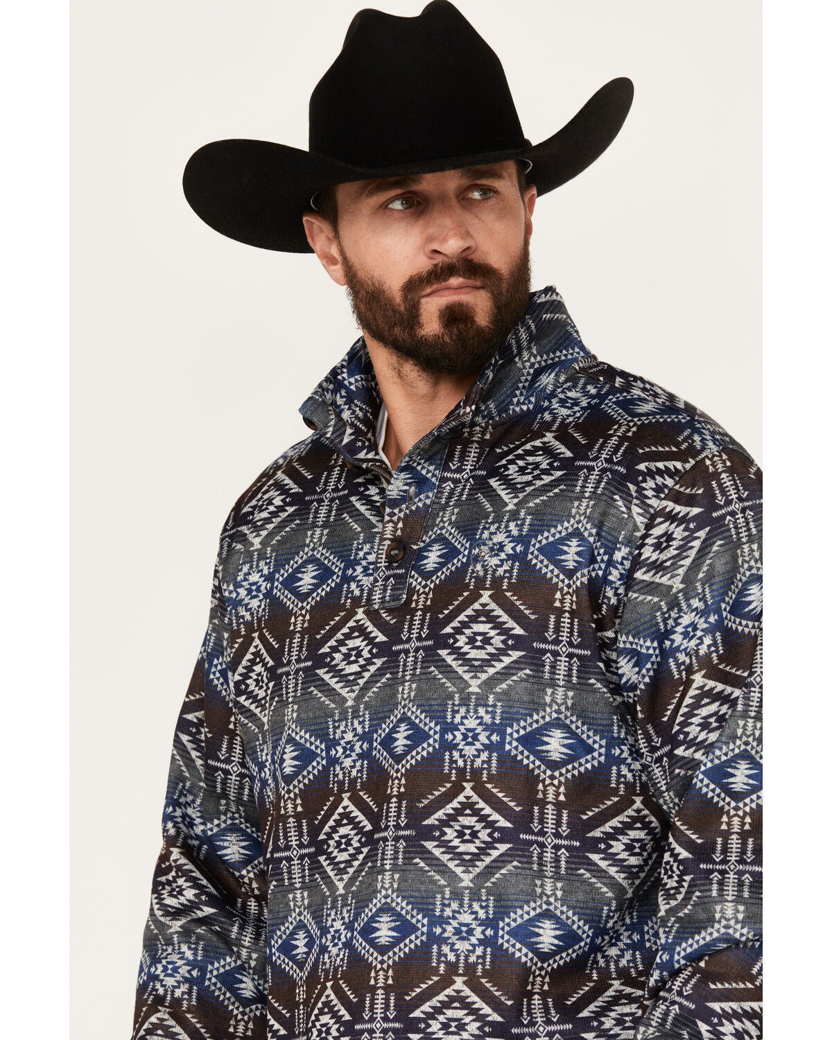 Image #2 - Ariat Men's Wesley Southwestern Print Pullover, , hi-res