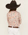 Image #4 - Cruel Girl Girls' Printed Long Sleeve Rhinestone Snap Western Shirt, Pink, hi-res