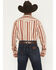 Image #4 - Sendero Provisions Men's Wyatt Southwestern Stripe Print Long Sleeve Snap Western Shirt, Maroon, hi-res