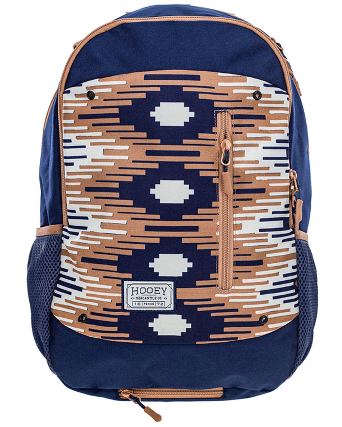 Hooey Rockstar Southwestern Print Logo Backpack, Navy, hi-res