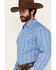 Image #2 - Wrangler 20X Men's Paisley Print Long Sleeve Snap Stretch Western Shirt, Blue, hi-res