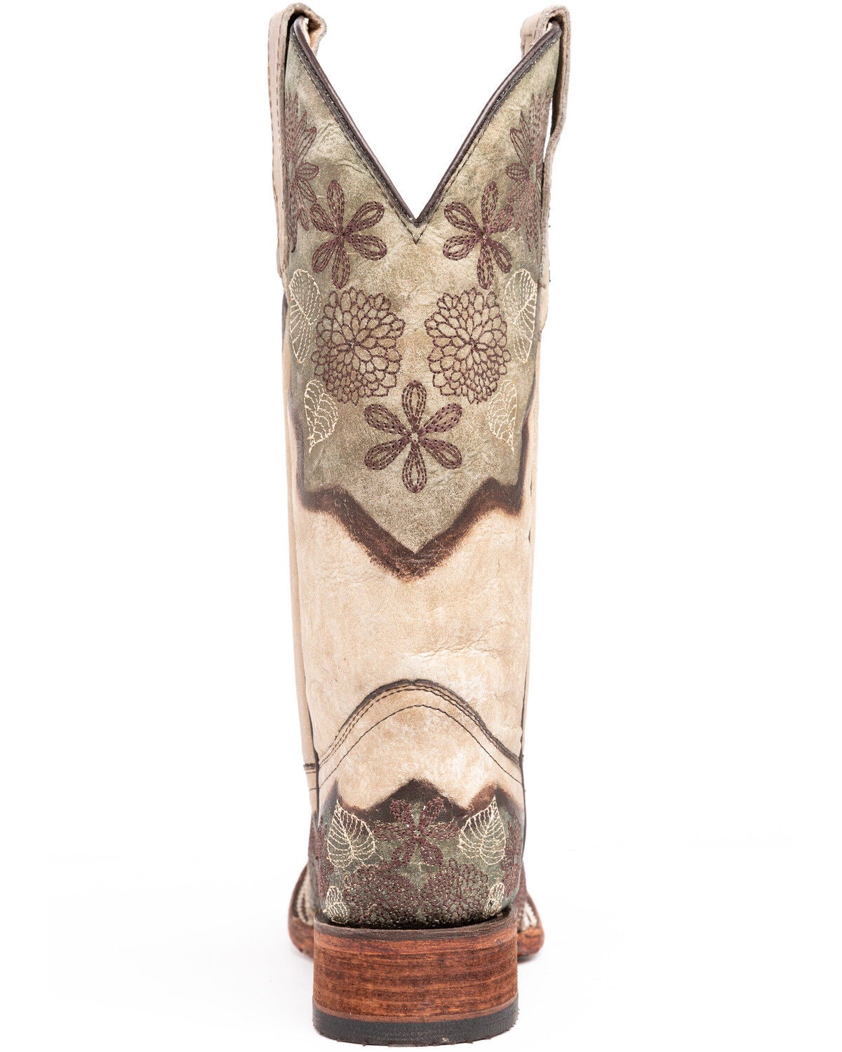 Image #5 - Circle G Women's Sand Brown Floral Embroidered Western Boots - Square Toe, , hi-res