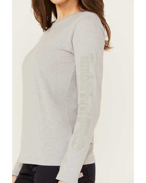 Image #3 - Timberland Women's Cotton Core Long Sleeve T-Shirt , Grey, hi-res