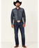 Wrangler 20X Men's Steel Dark Wash Stretch Slim Straight Jeans , Blue, hi-res