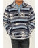 Image #3 - Rock & Roll Denim Boys' Southwestern Striped Fuzzy 1/4 Zip Pullover, Blue, hi-res