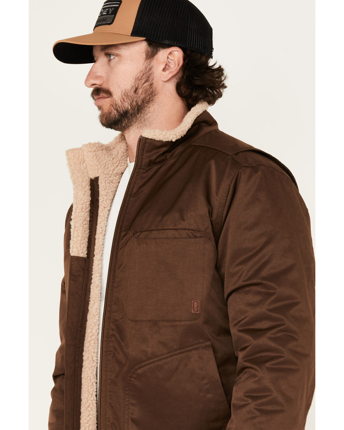 Image #2 - Brothers and Sons Men's Hanson Concealed Carry Sherpa Lined Jacket, Brown, hi-res