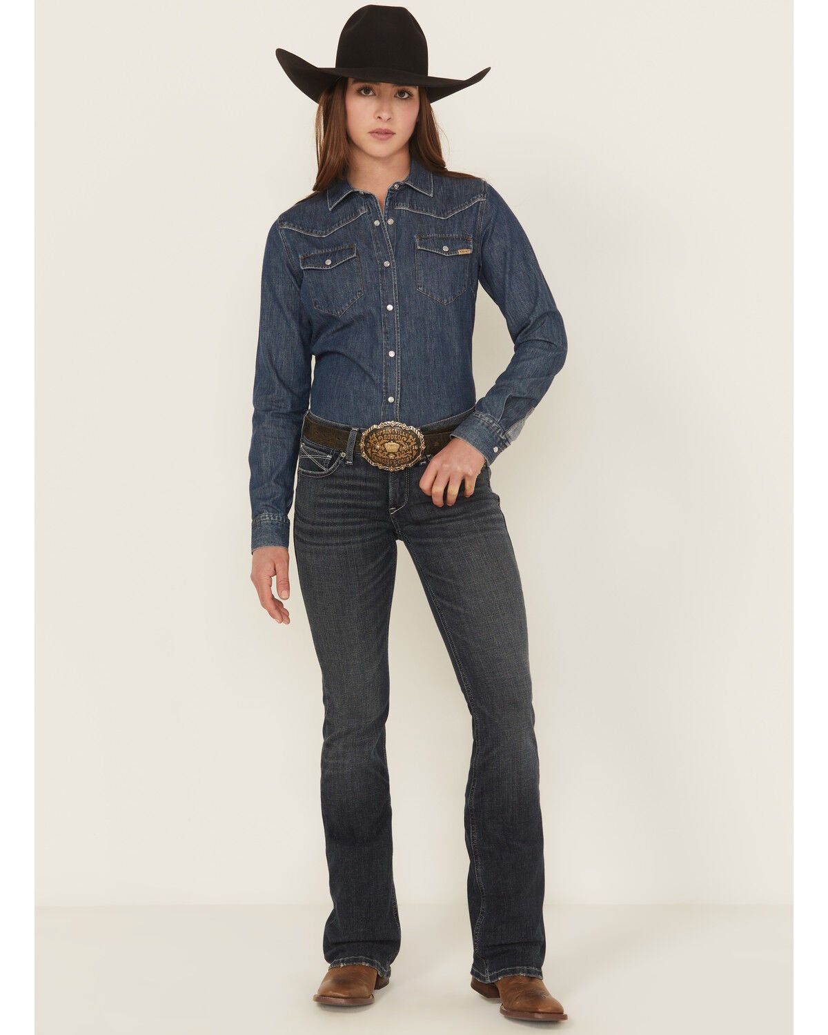 Image #1 - Ariat Women's Esti Dark Wash Bootcut Denim Jeans, Dark Wash, hi-res