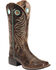 Image #1 - Ariat Women's Round Up Ryder Western Boots - Broad Square Toe, Brown, hi-res