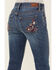 Image #2 - Shyanne Girls' Maren Medium Wash Embroidered Pocket Bootcut Comfort Stretch Denim Jeans, Medium Wash, hi-res