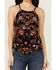 Image #3 - Idyllwind Women's Scrolling Floral Haze Embroidered Sleeveless Top, Black, hi-res