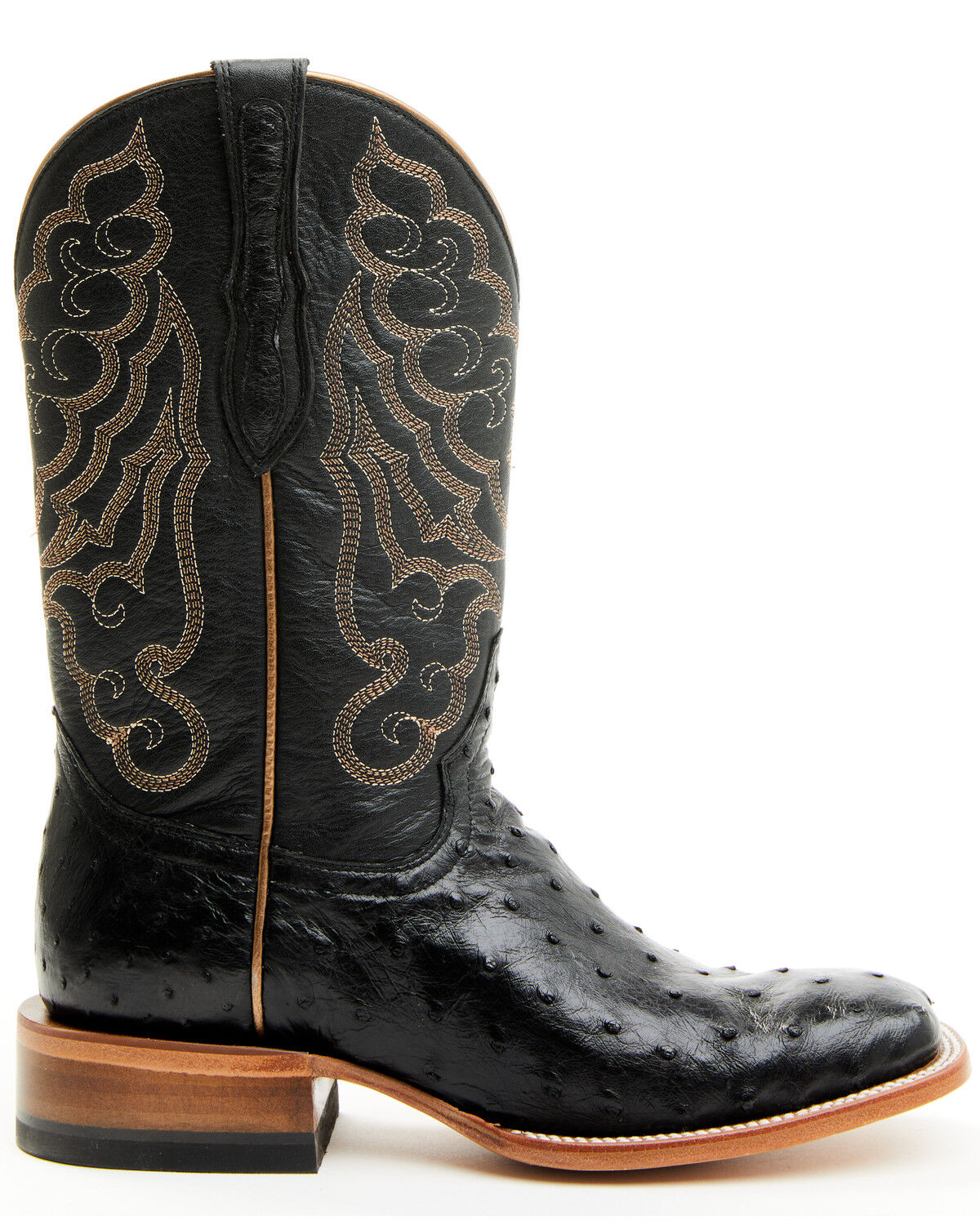 Image #2 - Shyanne Women's Kacie Exotic Ostrich Western Boots - Broad Square Toe, Black, hi-res