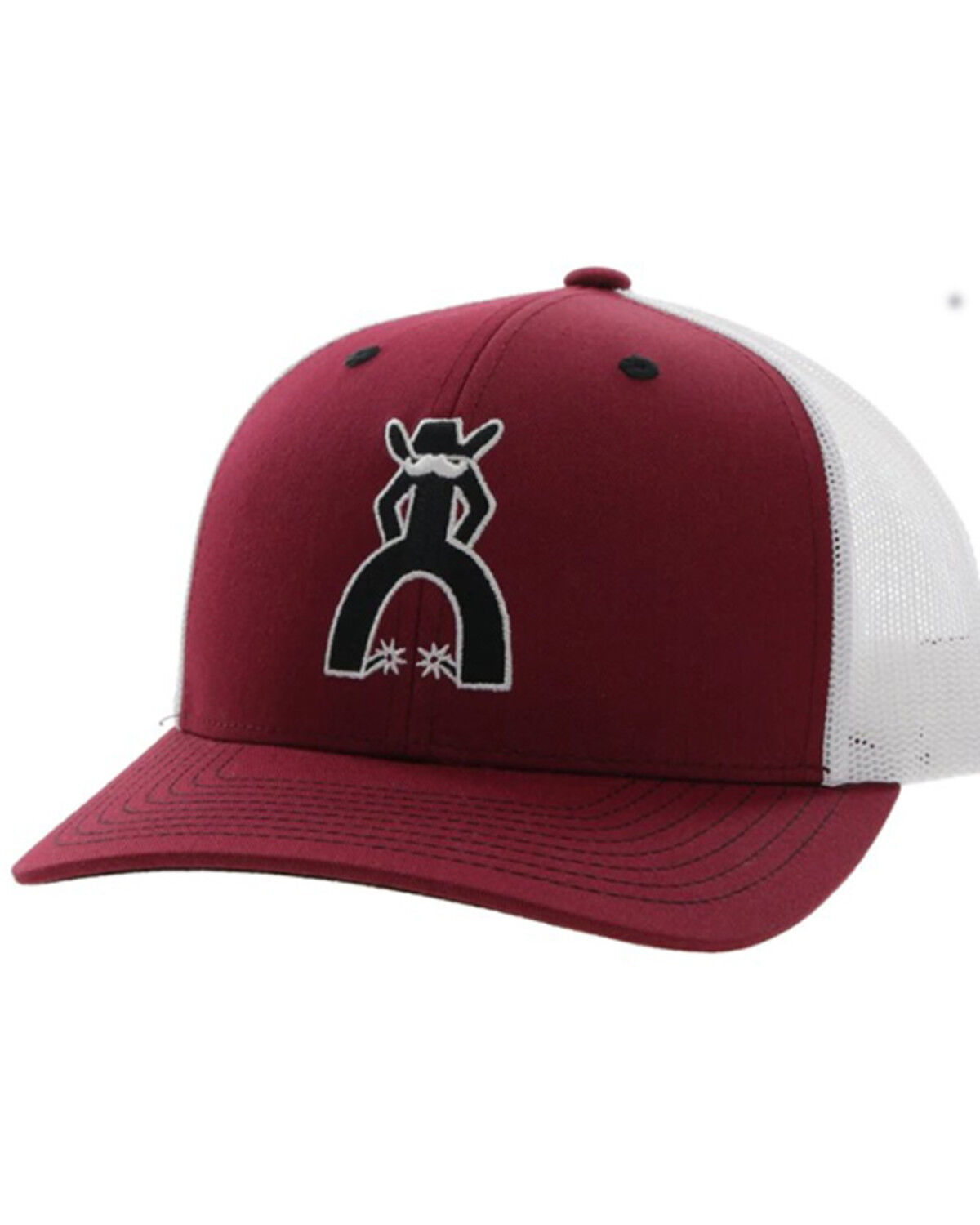 Image #1 - Hooey Men's Punchy Logo Embordered Trucker Cap, Maroon, hi-res