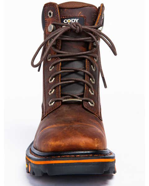 Image #2 - Cody James Men's 8" Decimator Work Boots - Soft Toe, Brown, hi-res