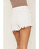 Image #4 - Daze Women's Troublemaker in Trash Raw Hem White Shorts, White, hi-res