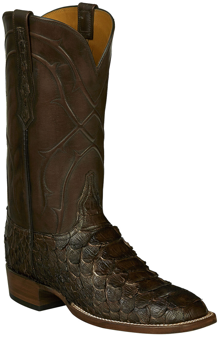 lucchese snakeskin cowboy boots