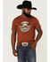Image #1 - Dale Brisby Men's Rodeo Time Rust Steerhead Skull Graphic T-Shirt , Rust Copper, hi-res