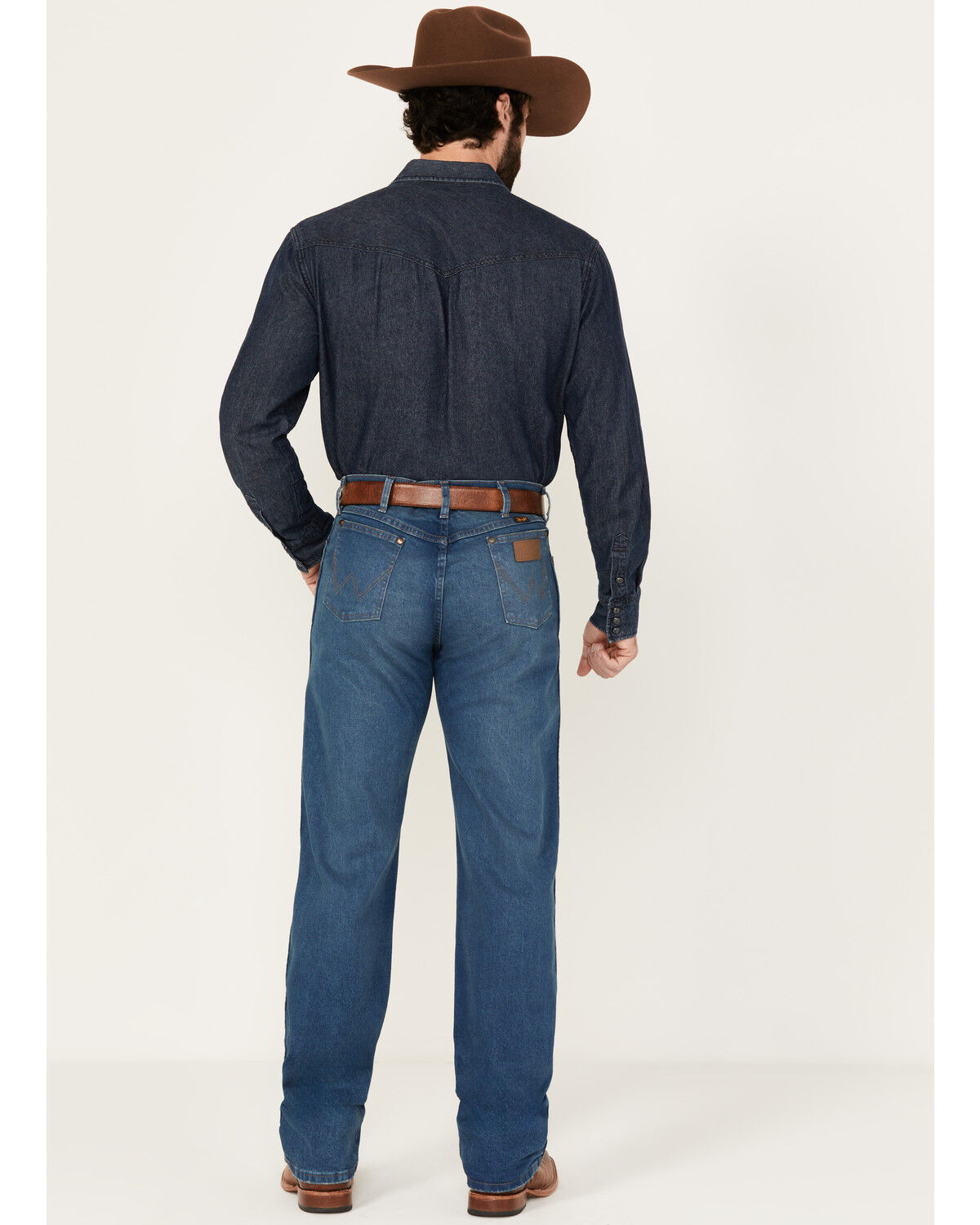 Image #3 - Wrangler Vintage Collection Men's Heritage Medium Wash Regular Fit Stretch Denim Jeans, Medium Wash, hi-res