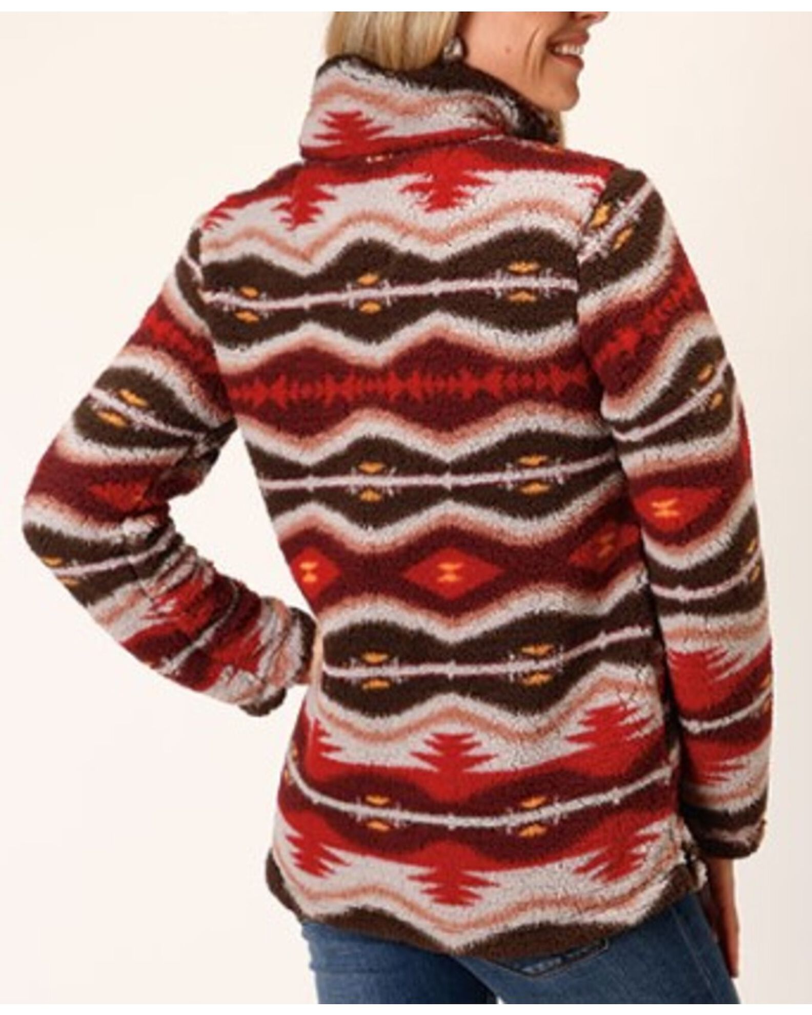 Women's fuzzy fleece pullover top
